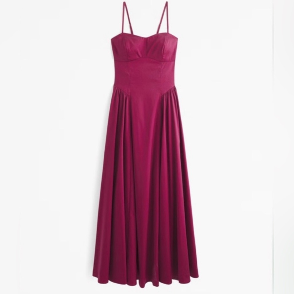 Abercrombie dipped waist sweetheart maxi dress